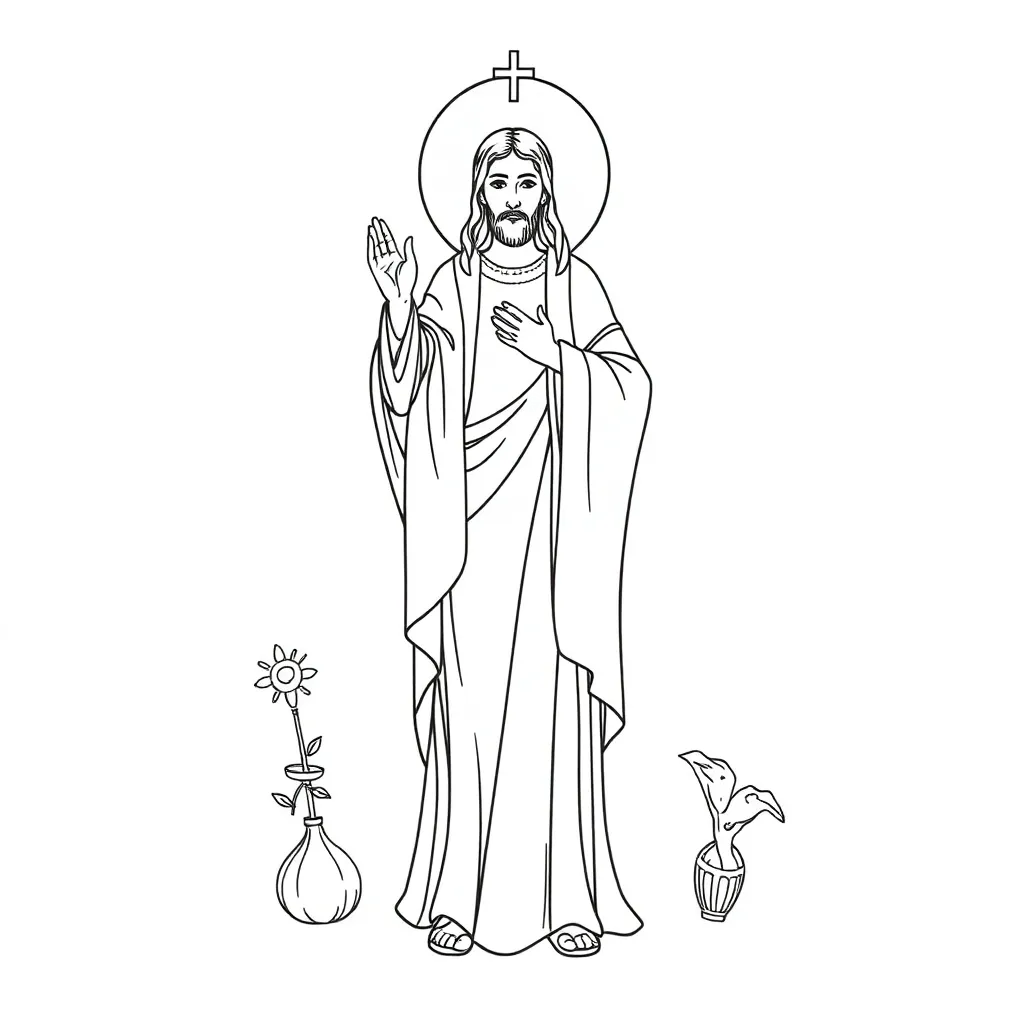 Religious coloring page