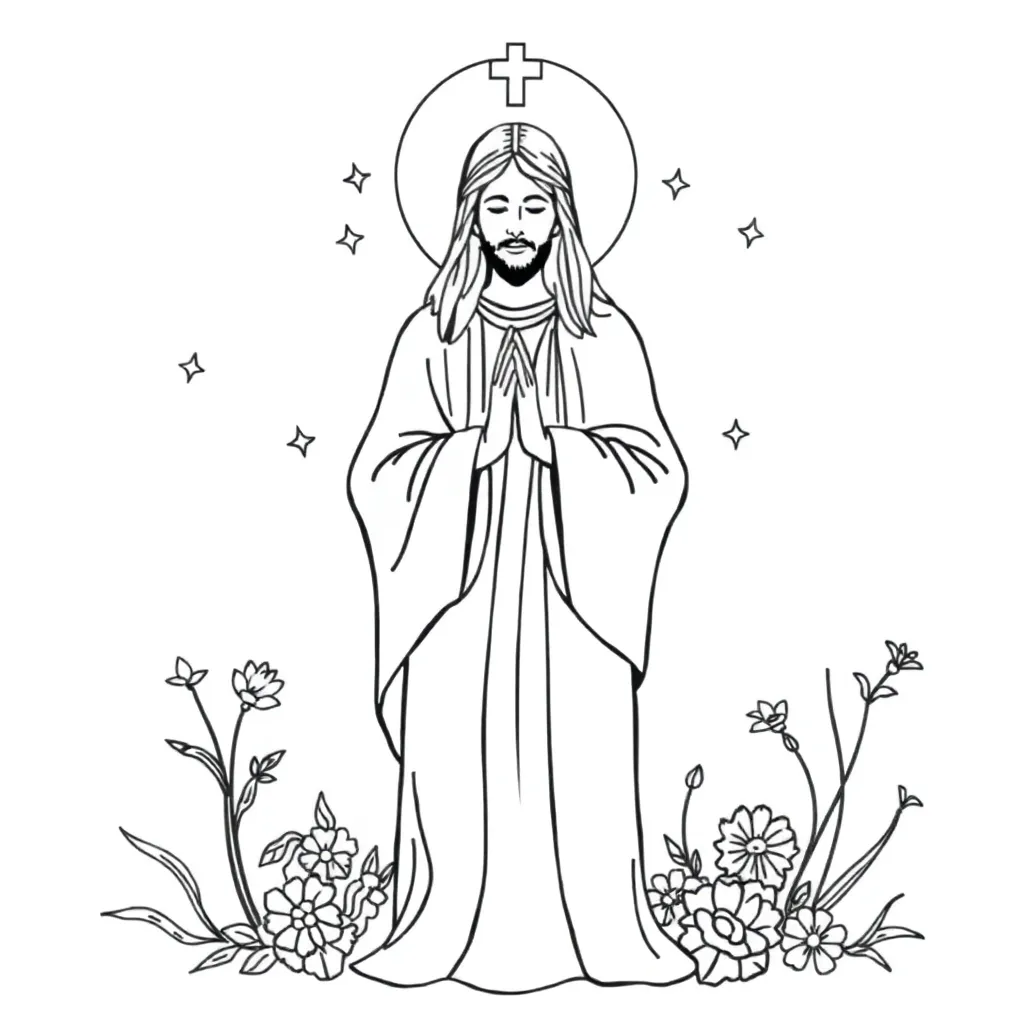 Religious coloring page