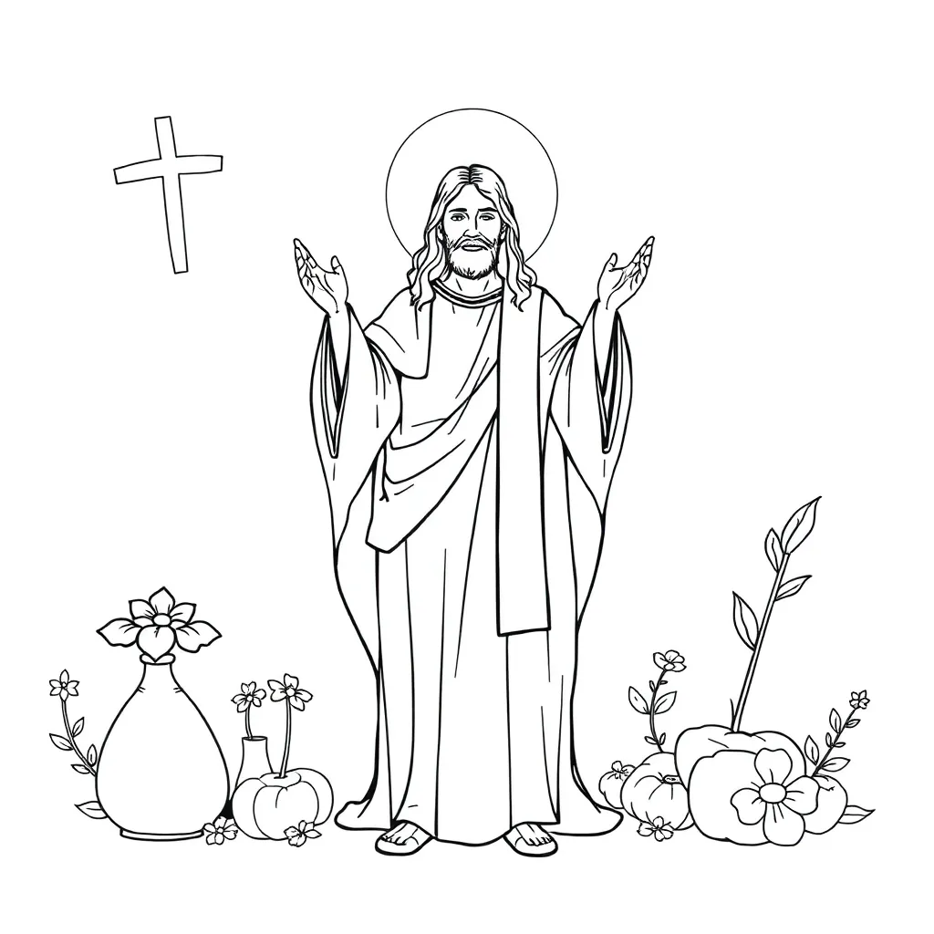 Religious coloring page