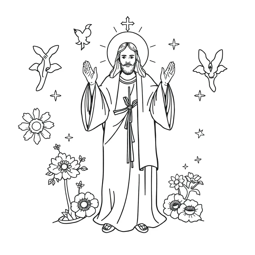 Religious coloring page