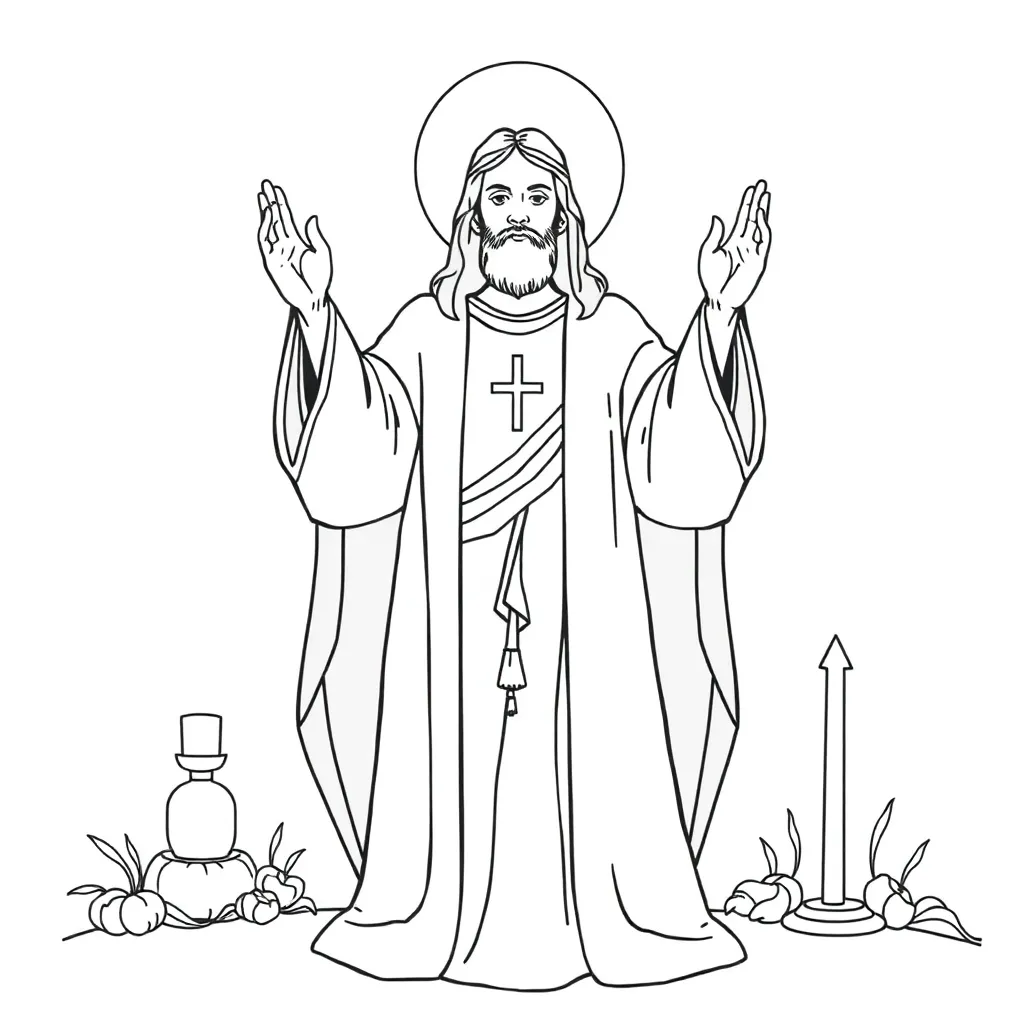 Religious coloring page