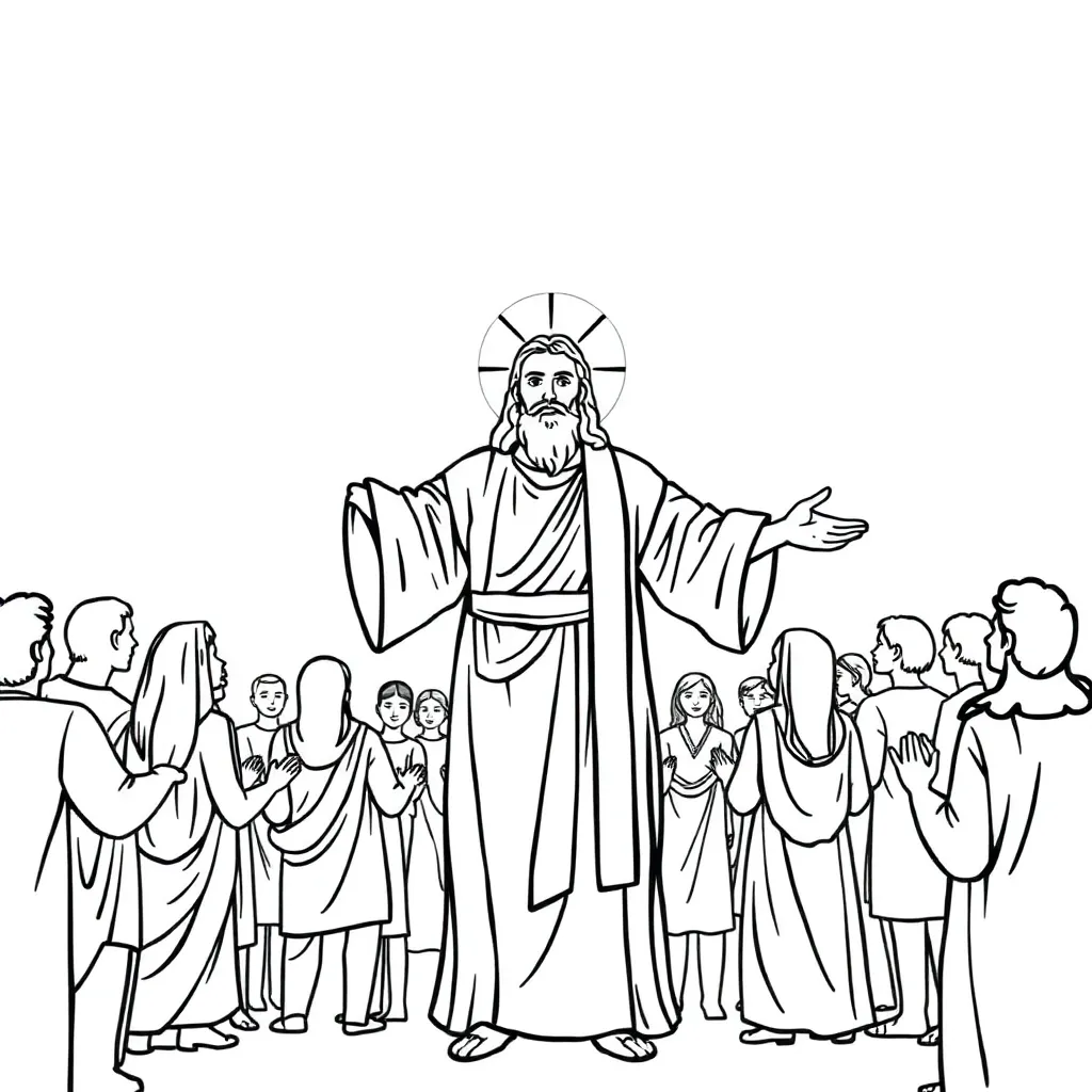 Religious coloring page