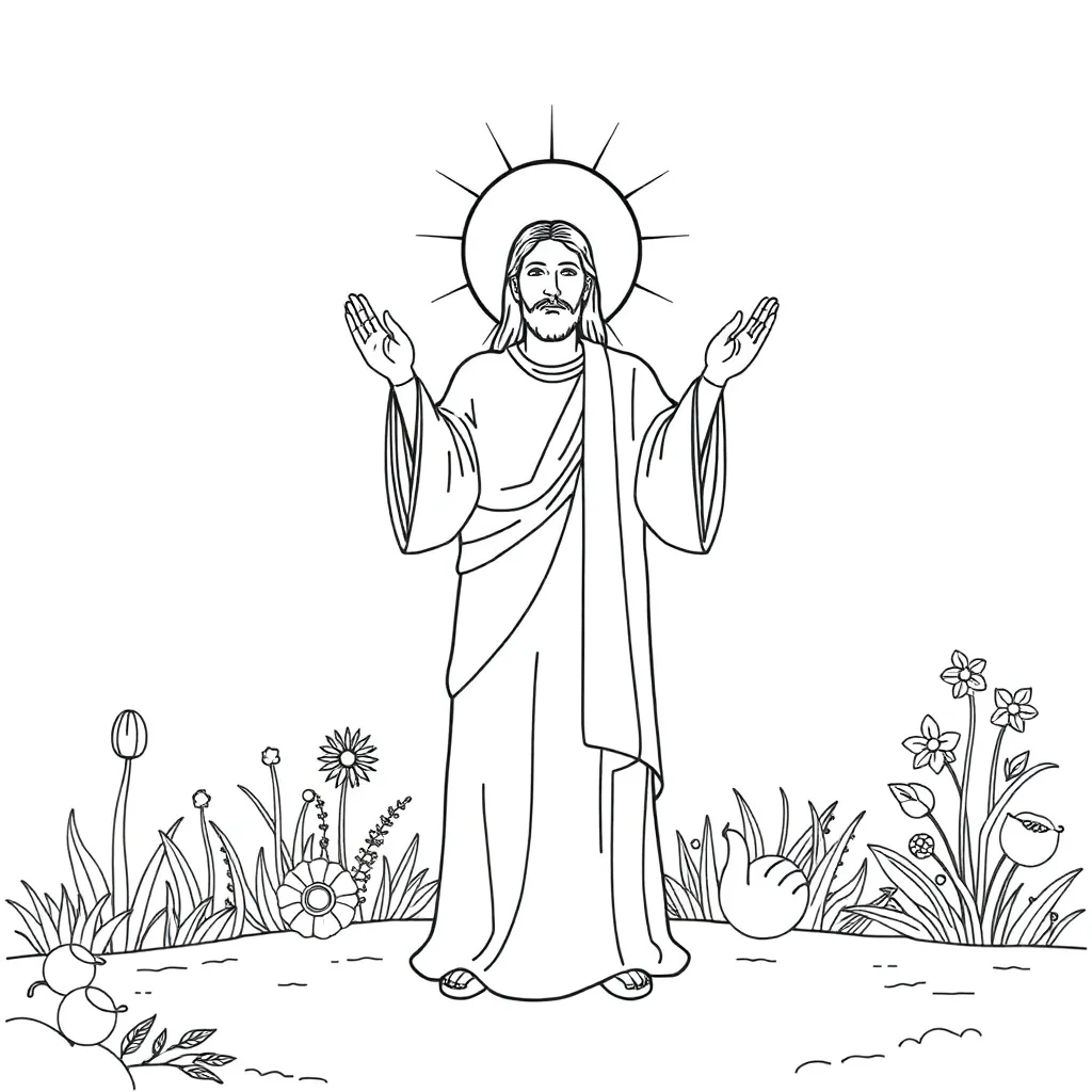 Religious coloring page