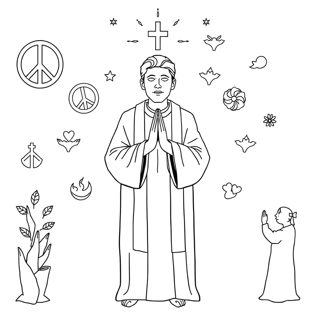 Religious coloring page