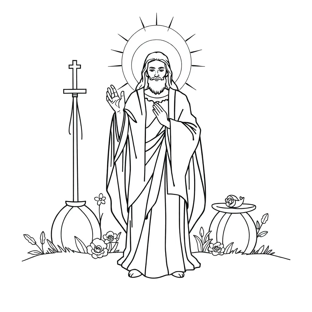 Religious coloring page
