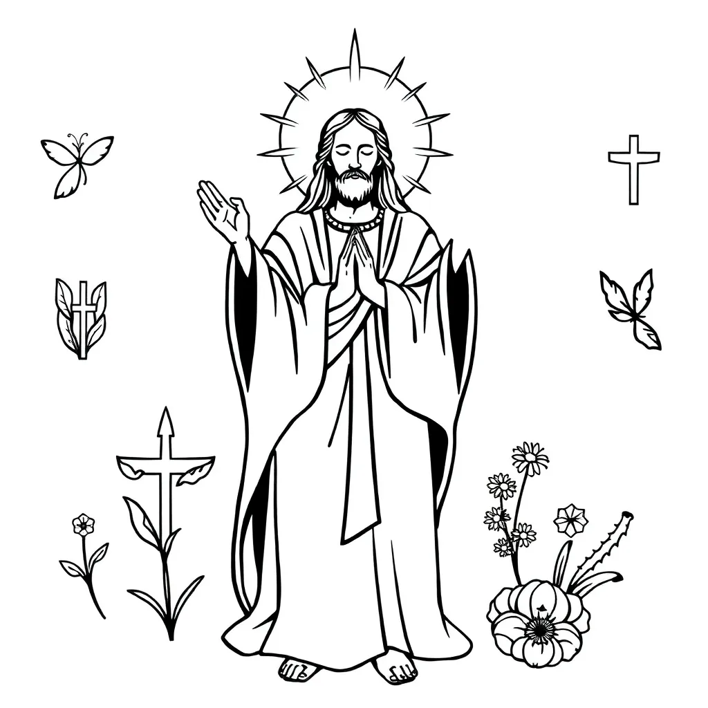 Religious coloring page
