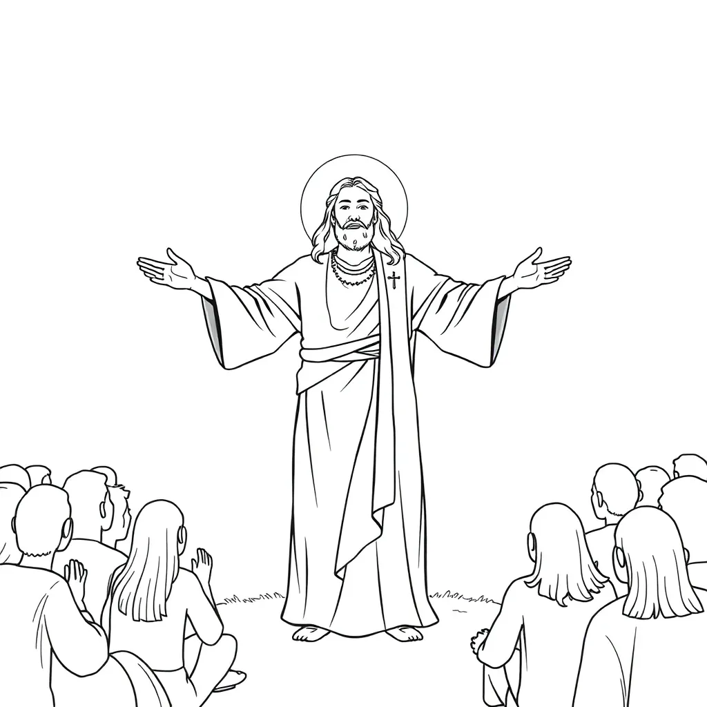 Religious coloring page