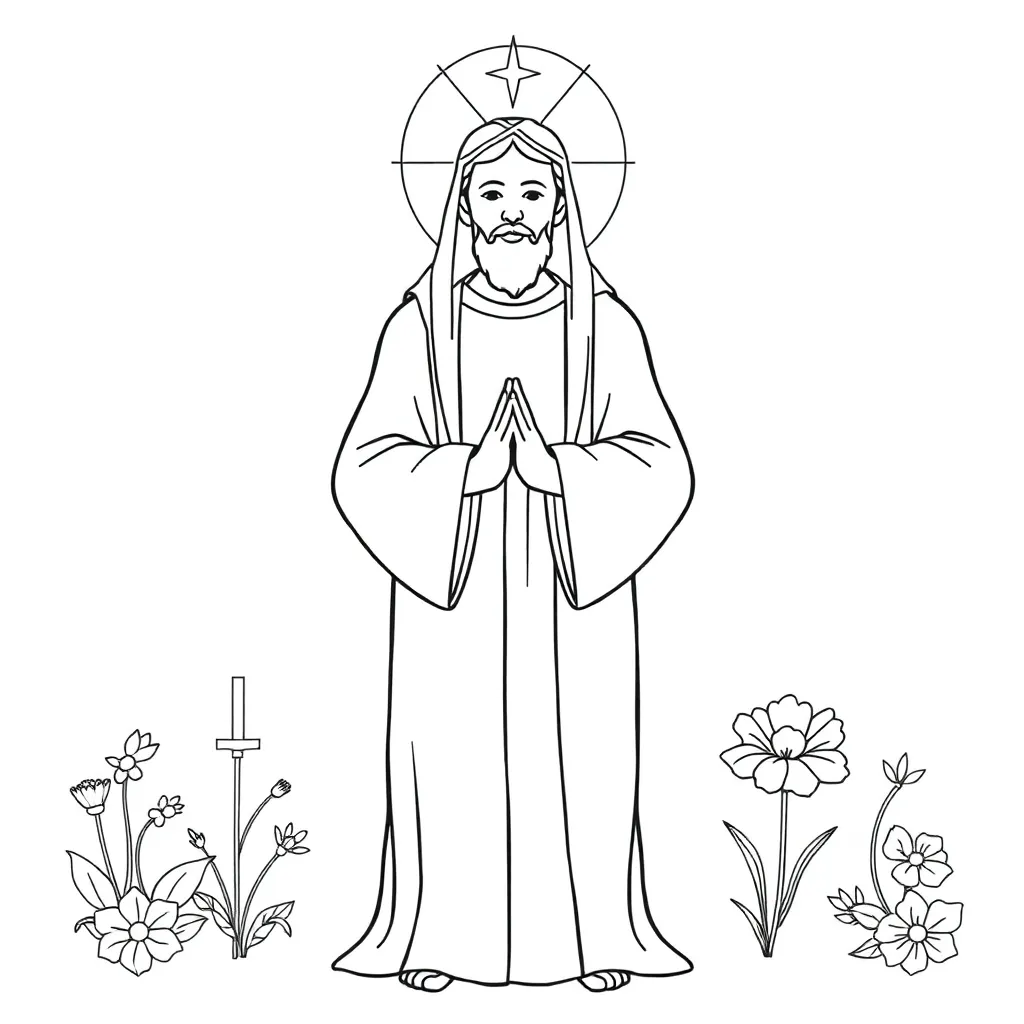 Religious coloring page