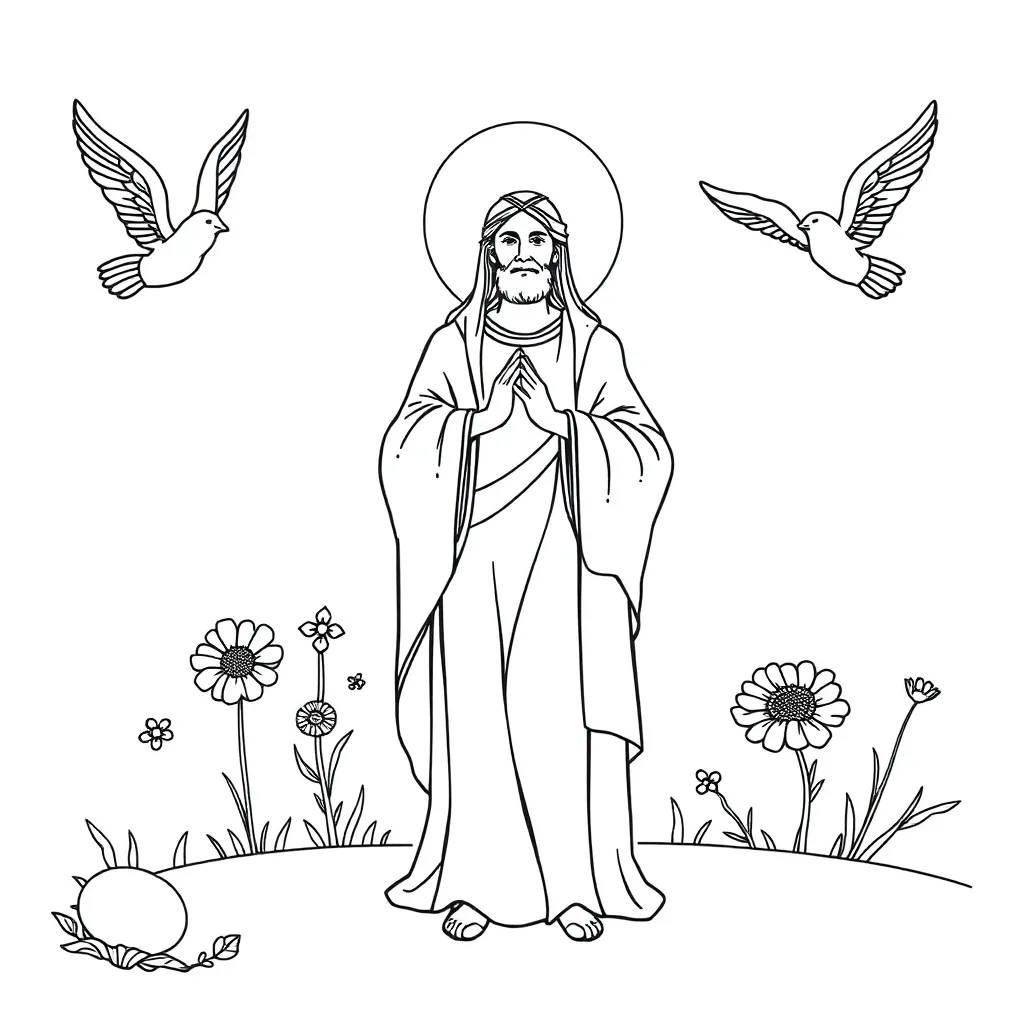 Religious coloring page
