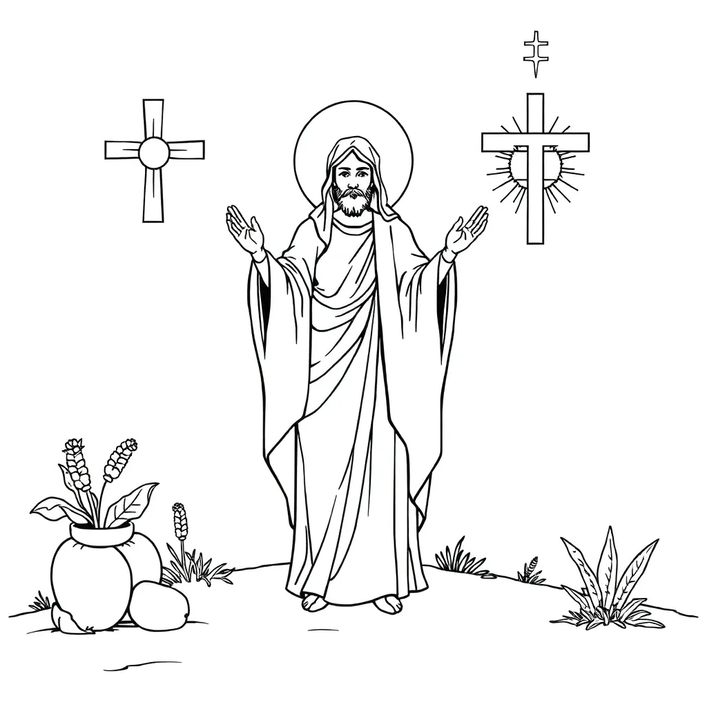 Religious coloring page