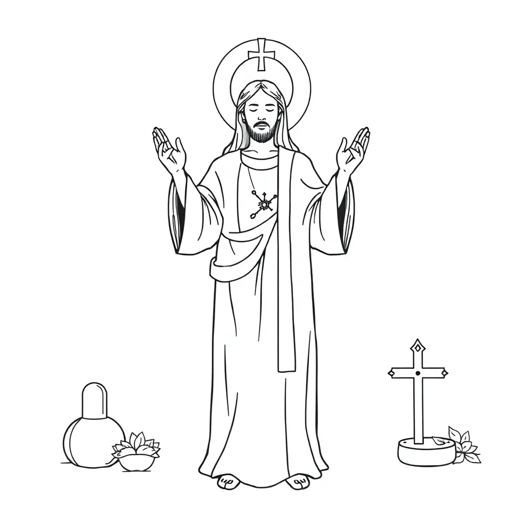 Religious coloring page