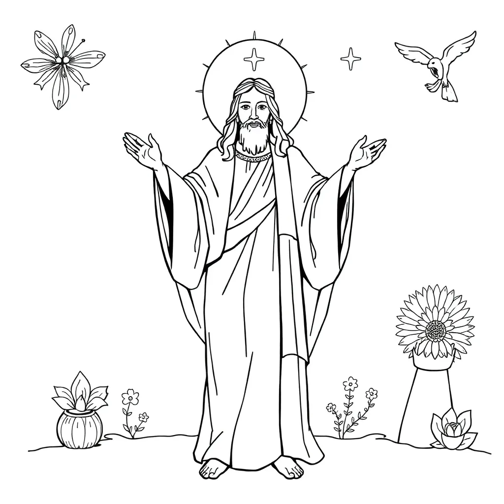 Religious coloring page