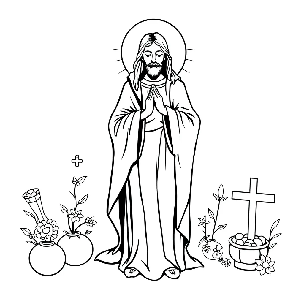 Religious coloring page
