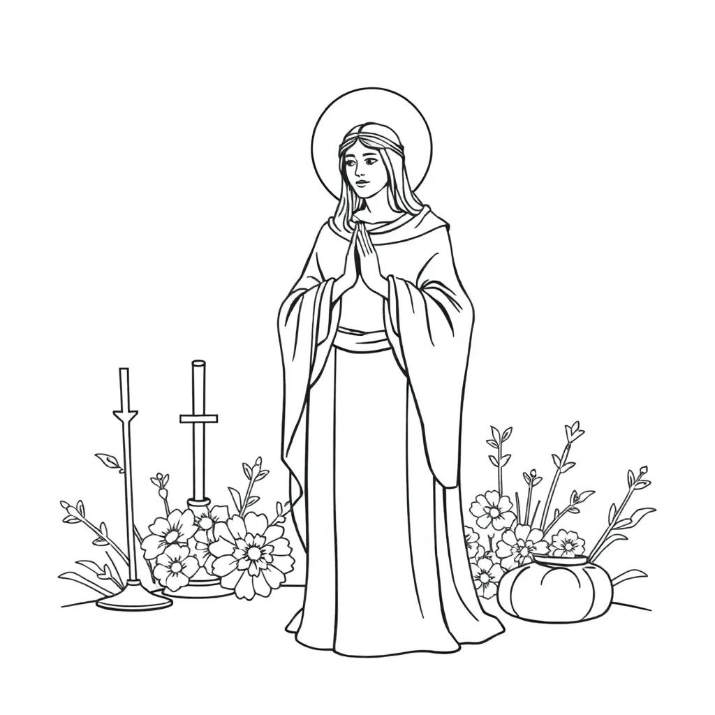 Religious coloring page