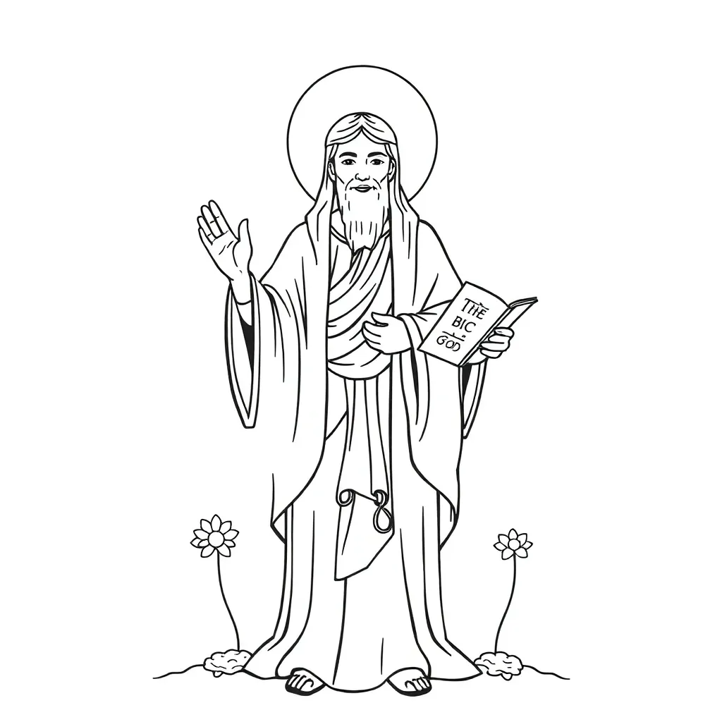 Religious coloring page