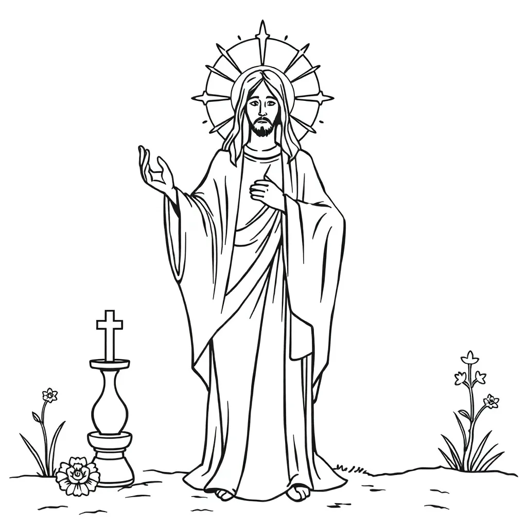 Religious coloring page