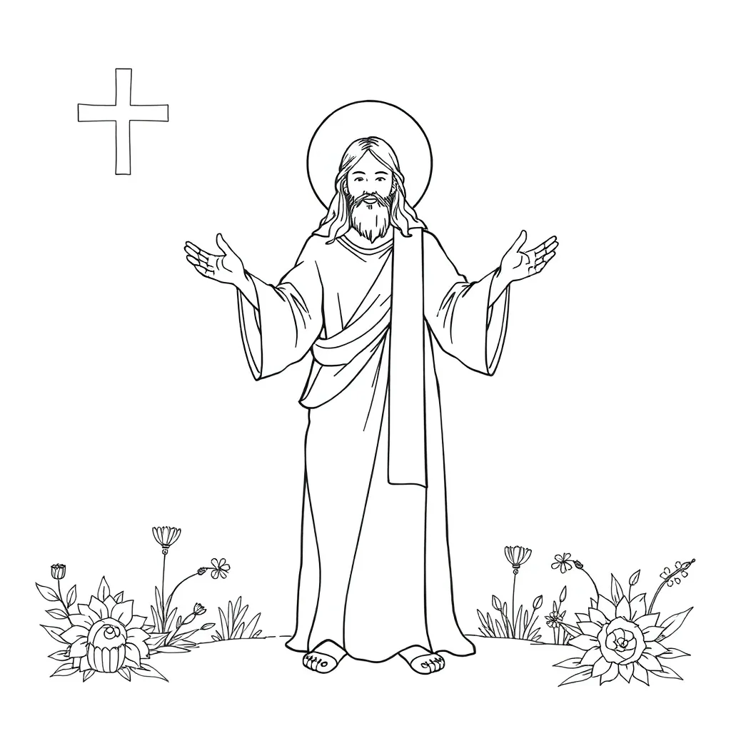Religious coloring page