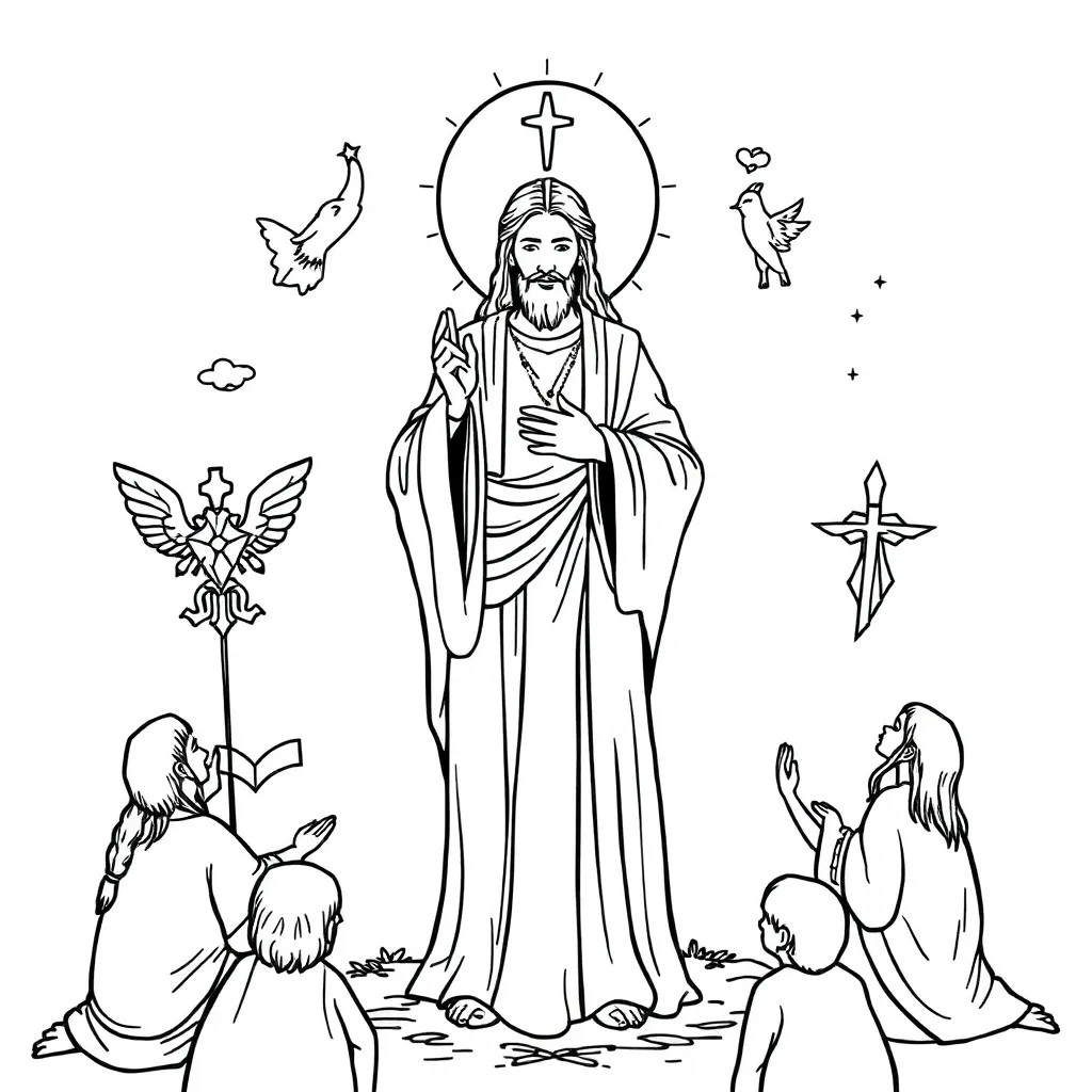 Religious coloring page