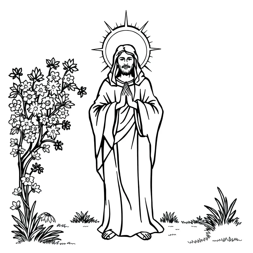 Religious coloring page