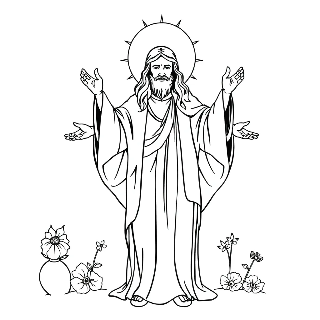 Religious coloring page