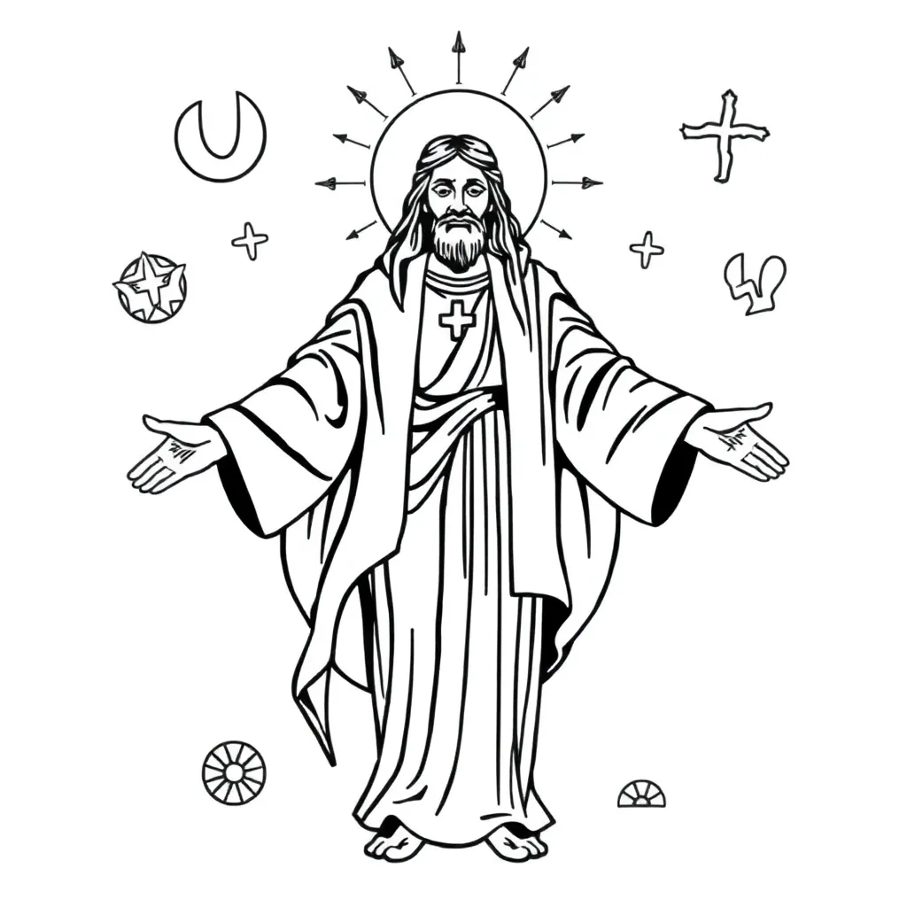Religious coloring page
