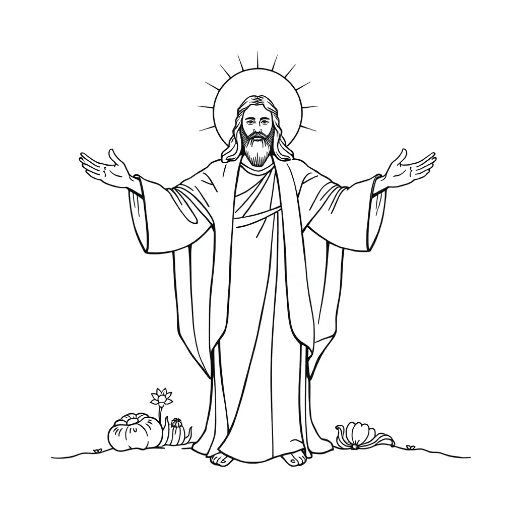 Religious coloring page