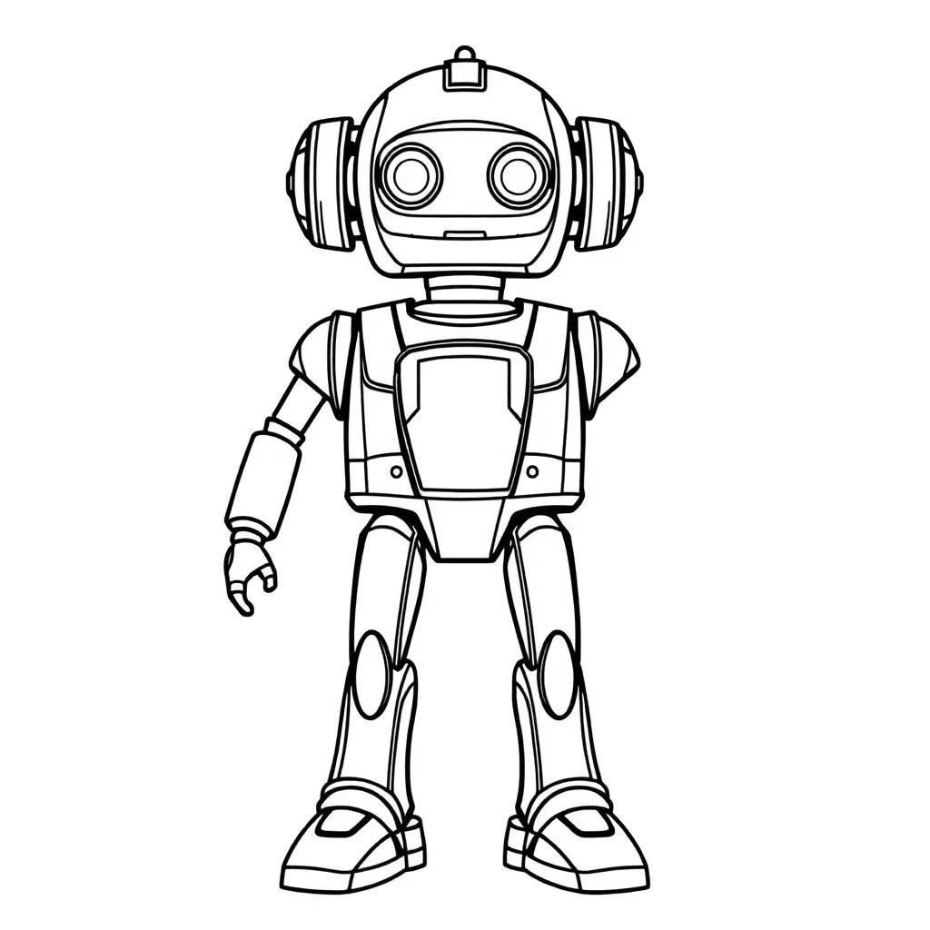 Robot coloring page