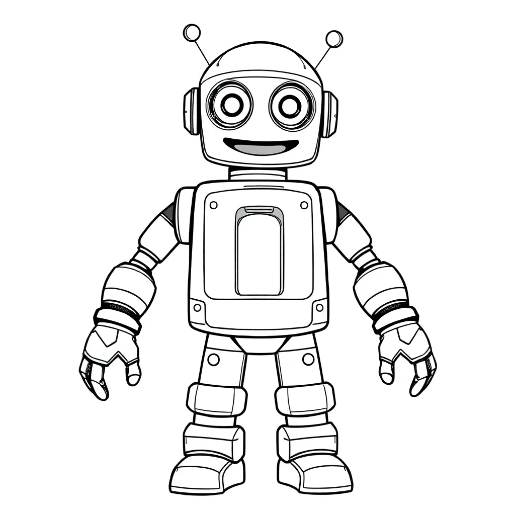 Robot coloring page