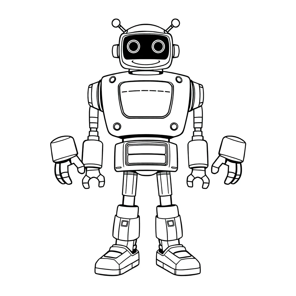 Robot coloring page