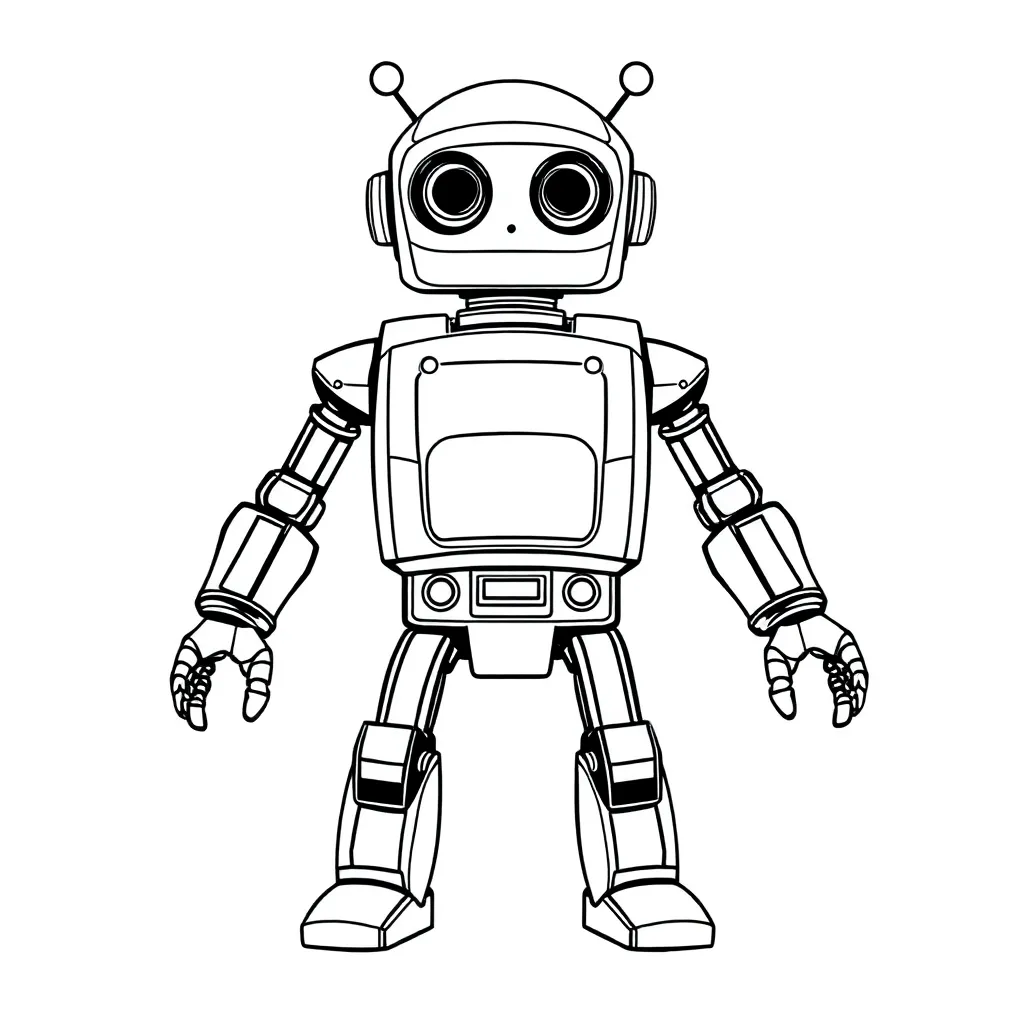 Robot coloring page