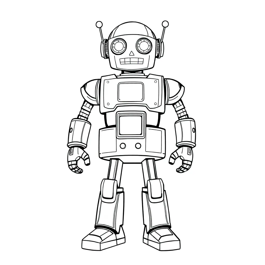 Robot coloring page