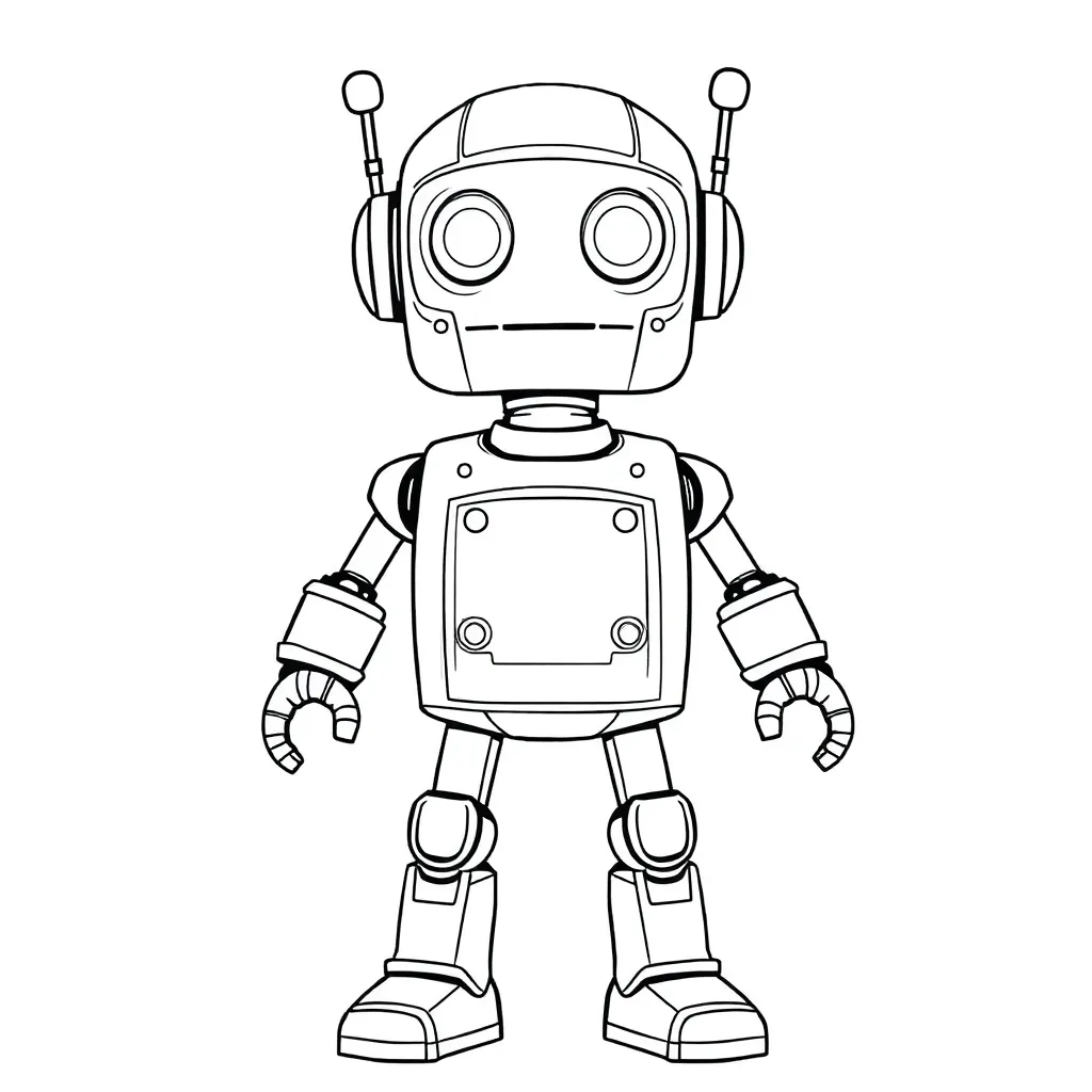 Robot coloring page
