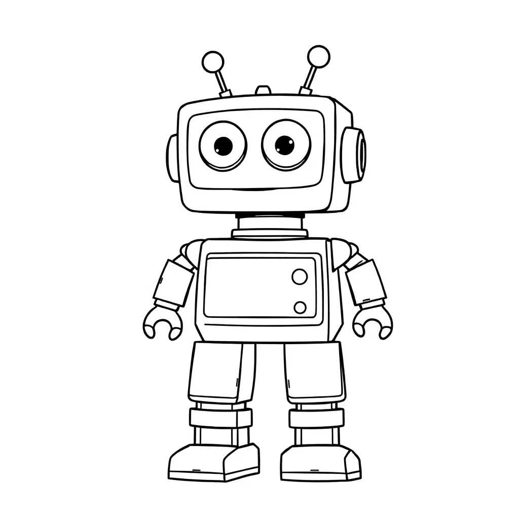 Robot coloring page