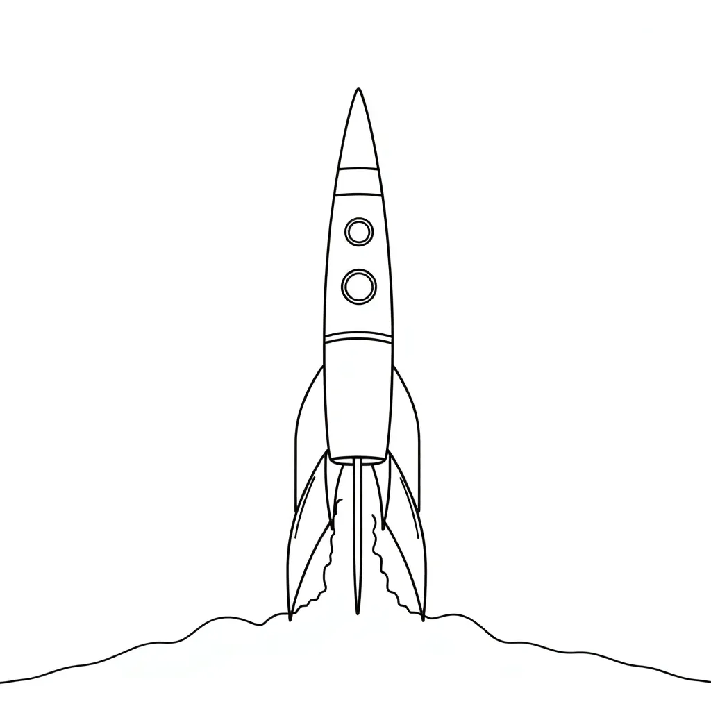 Rocket coloring page