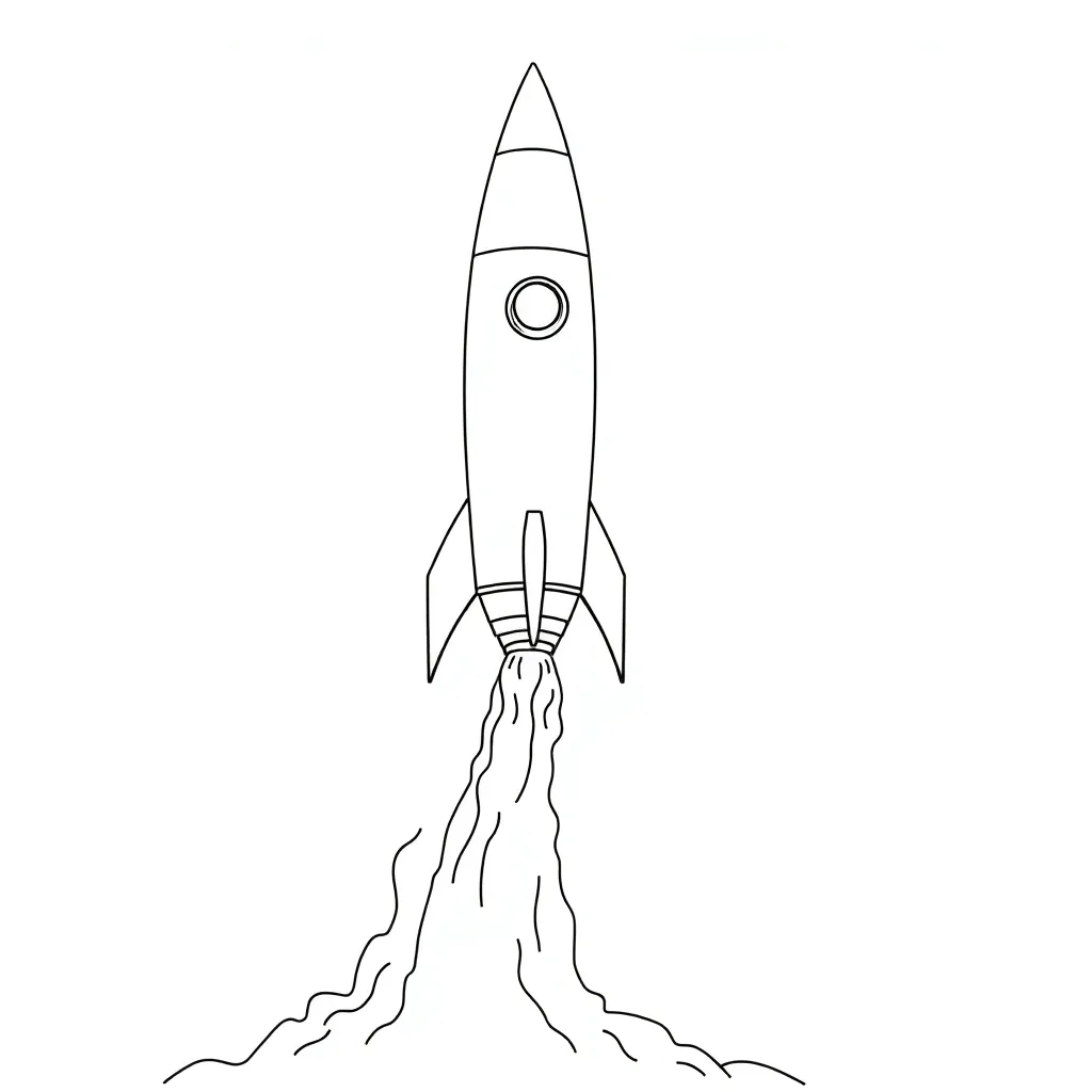 Rocket coloring page