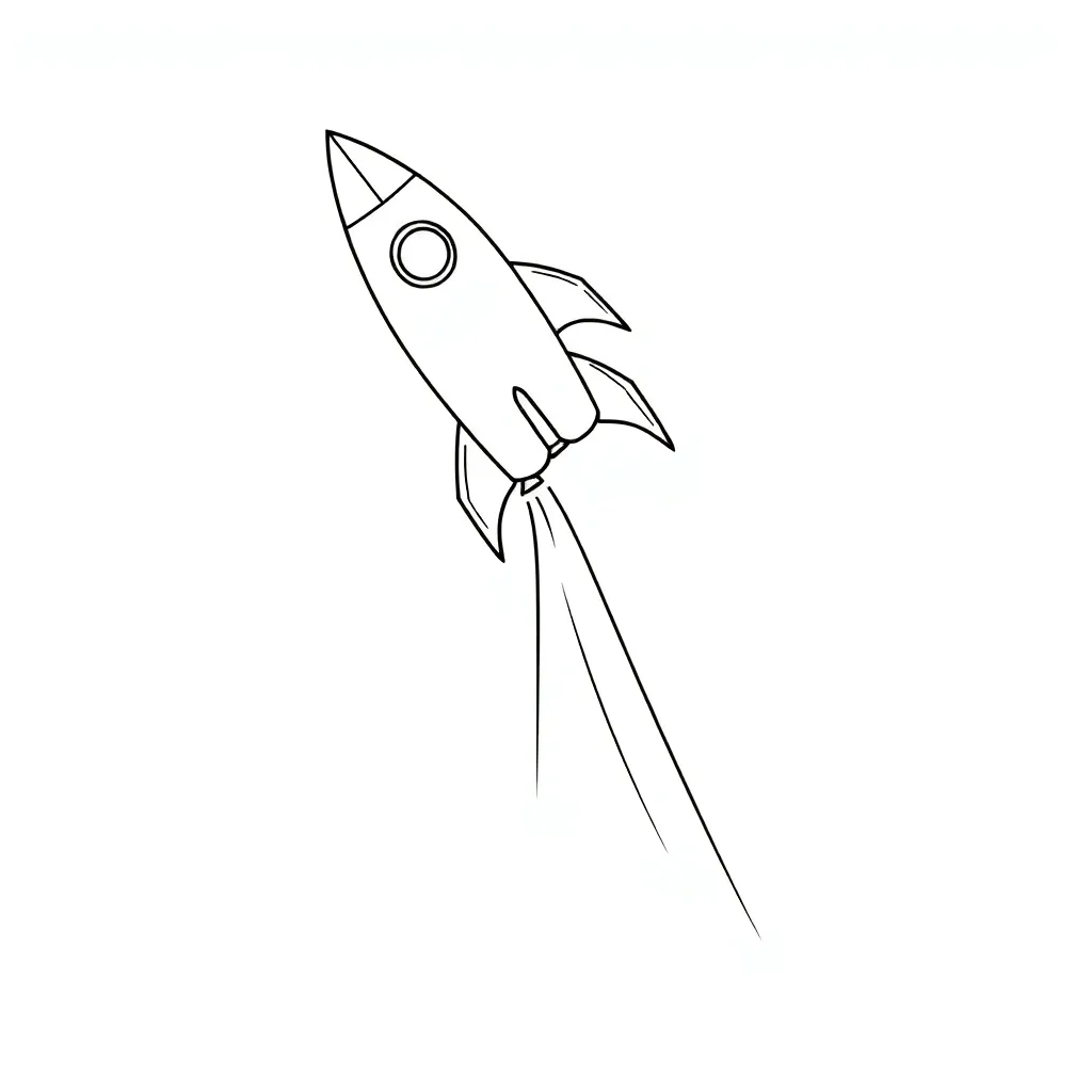 Rocket coloring page