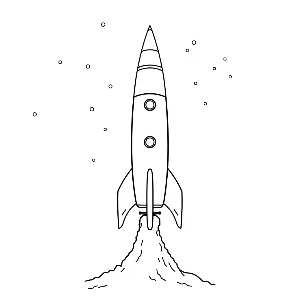 Rocket coloring page