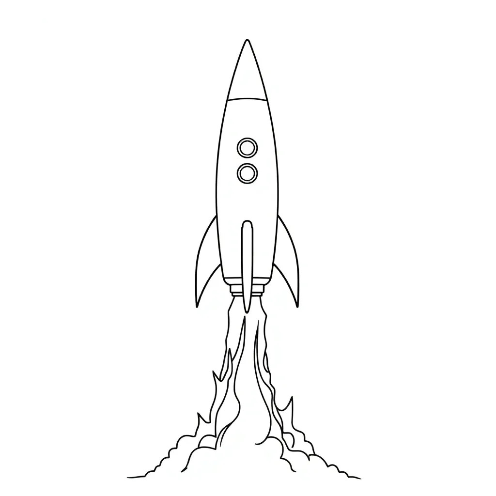 Rocket coloring page