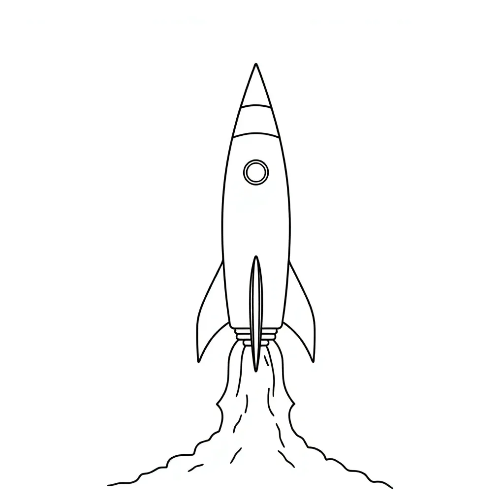 Rocket coloring page
