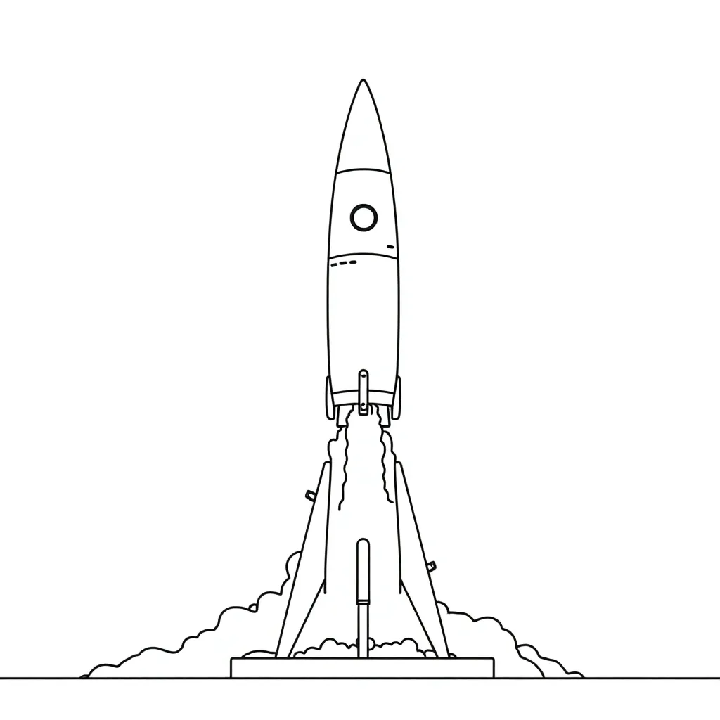 Rocket coloring page