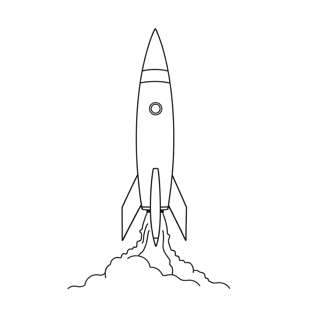 Rocket coloring page