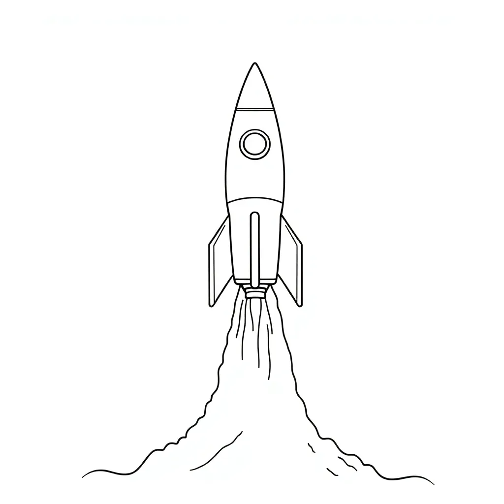 Rocket coloring page