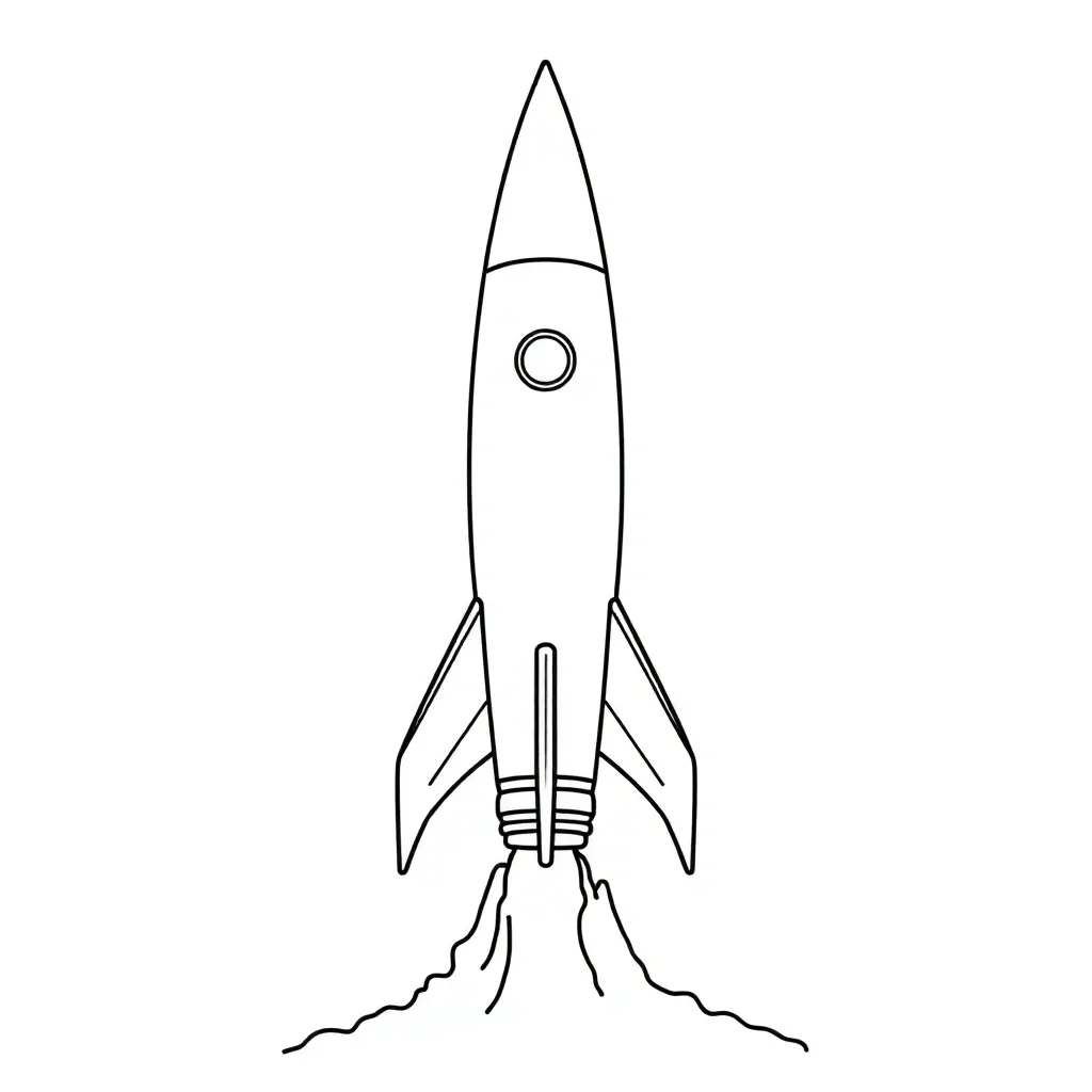 Rocket coloring page