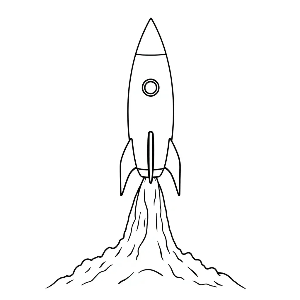Rocket coloring page