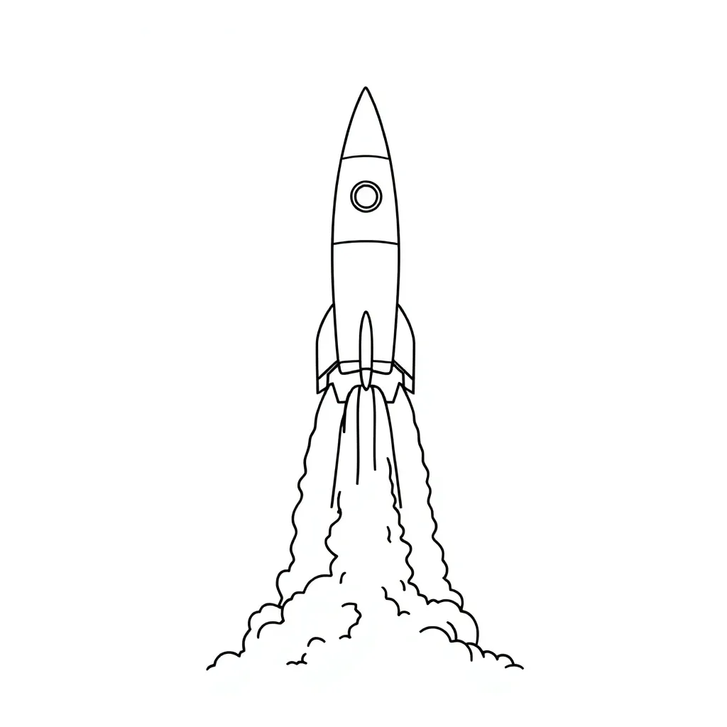 Rocket coloring page