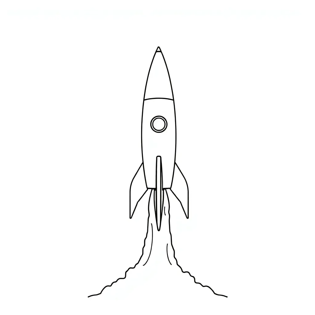 Rocket coloring page