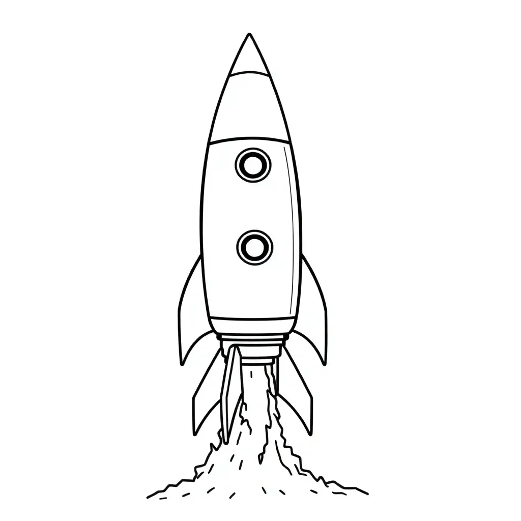 Rocket coloring page