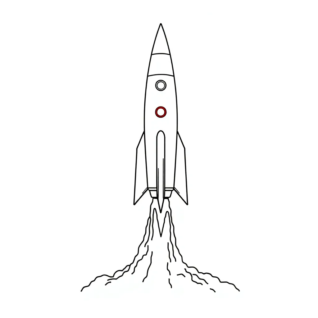 Rocket coloring page