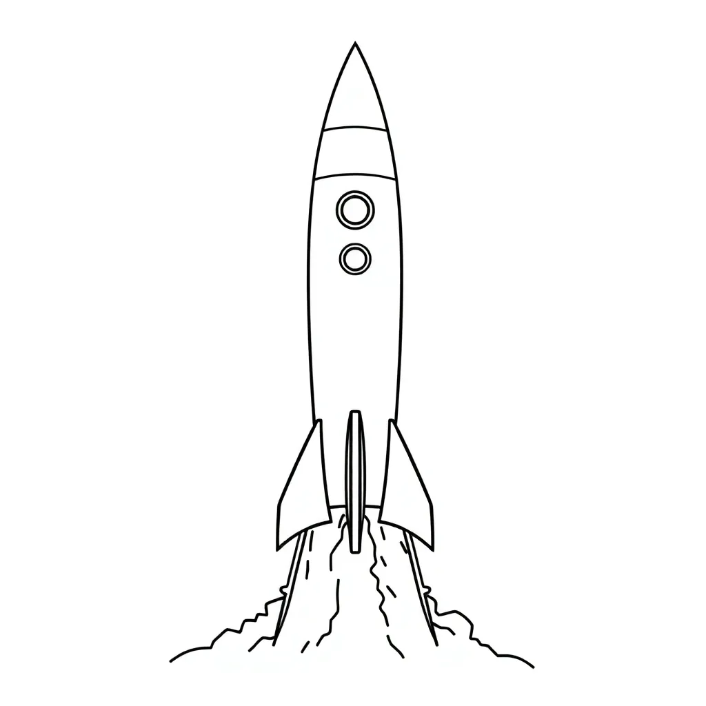 Rocket coloring page