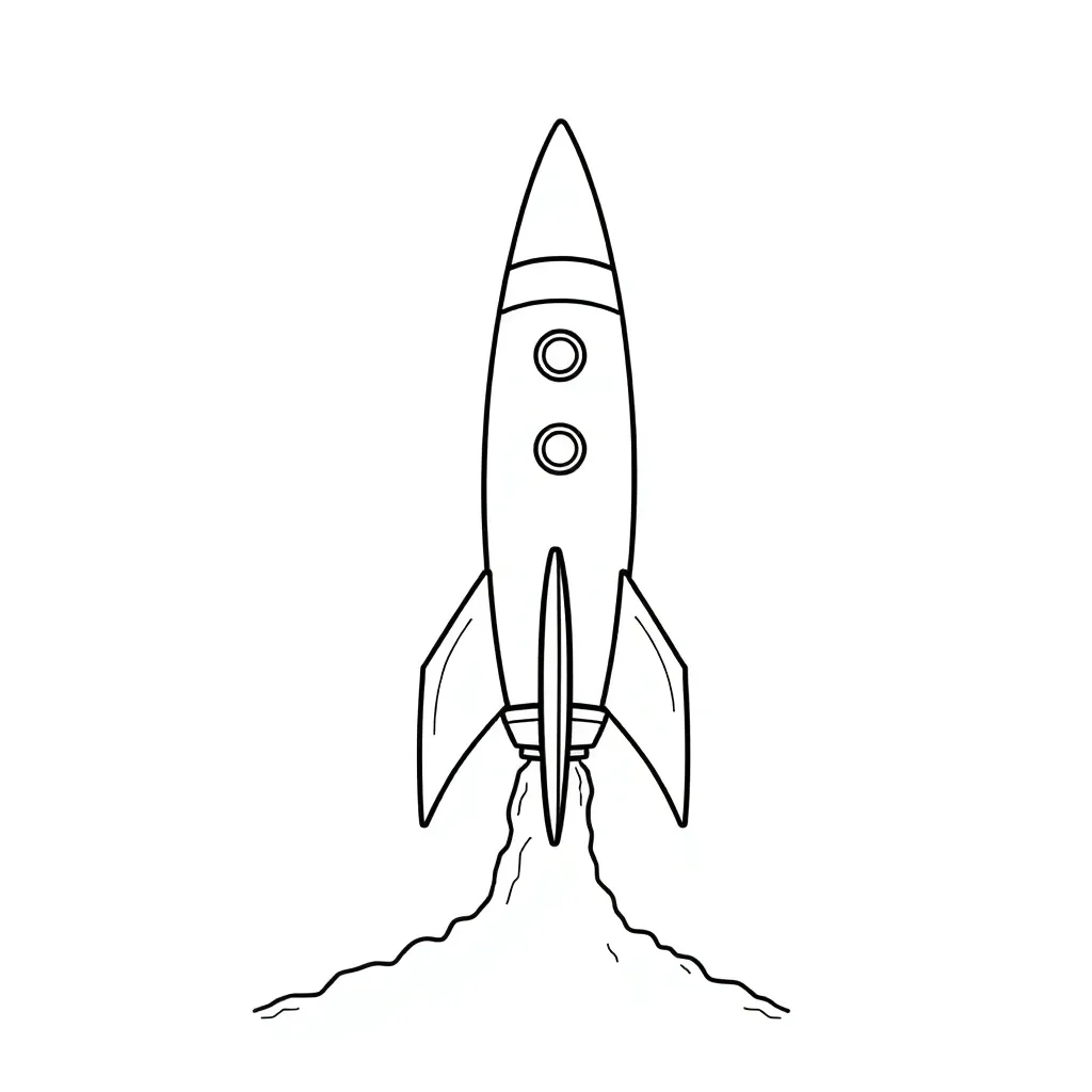 Rocket coloring page